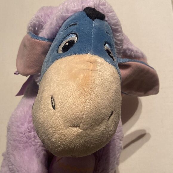 Disney Store EEYORE EASTER BUNNY Plush Stuffed Animal Holding Egg Purple 12" - Picture 11 of 12